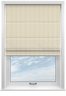 Lace Stripes, Treasure - Motorised Roman Blind